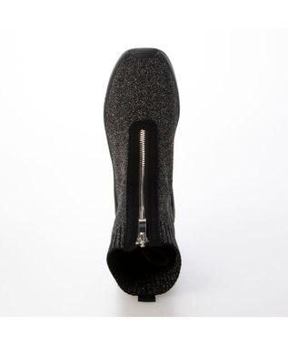 MODE ET JACOMO <carino>フロントジップニットブーツ ダークシルバー