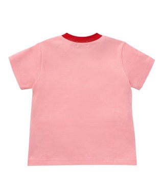 MIKI HOUSE HOT BISCUITS ひょっこりキャラクター 半袖Tシャツ ピンク