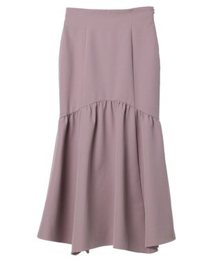 earth music&ecology ギャザー切替マーメイドスカート Grayish Pink