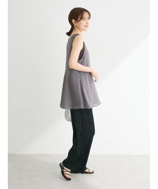 Green Parks ・ＥＬＥＮＣＡＲＥ　ＤＵＥオーガンジーノースリチュニック Charcoal Gray
