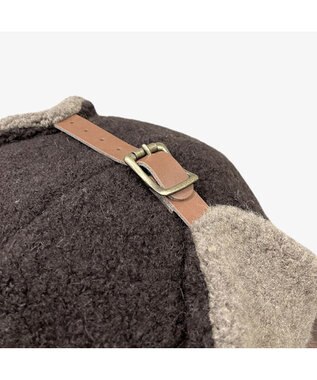 林八百吉商店 un chapeau オリジナルボアアビエイター ブラウン