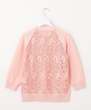 自由区 S 【洗える】レースコンビニット プルオーバー ライトピンク