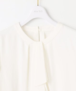 ANY SIS 【洗える】ボウタイ ブラウス オフ