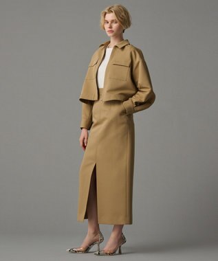 uncrave 【吸水速乾・洗濯機洗い可】エコ ドライ チノ Ｉラインスカート（uncrave STANDARD） キャメル