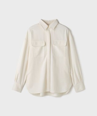 GRACE CONTINENTAL ウールミリタリーシャツ キナリ