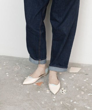 TRICOTE バンピーパッチワークソックス 82BEIGE