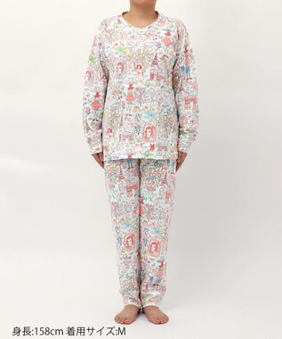 tsumori chisato SLEEP ツモリチサト パジャマ 長袖 長ズボン 綿混(本体) レディース UDX582 /ワコール サックス