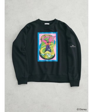 Green Parks ＦＡＮＴＡＳＩＡ／ポスタープリント裏毛プルオーバー Black