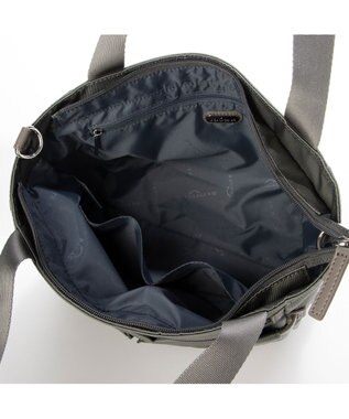 LA BAGAGERIE フロントポケット　スクエアナイロントート グレー