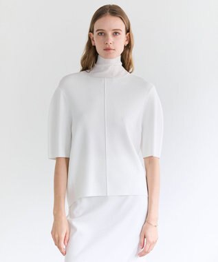 BEIGE， LAURA / ドライタッチ ストレッチショートスリーブニット