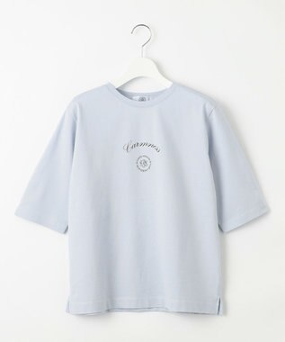 J.PRESS LADIES カレッジロゴ Tシャツ スモーキーサックス系