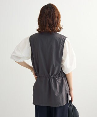 Green Parks ウエストドロストナイロンベスト Charcoal Gray