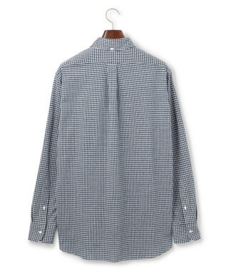 J.PRESS MEN 【KING SIZE】ギンガムチェック コットンネルジャージシャツ ネイビー系3