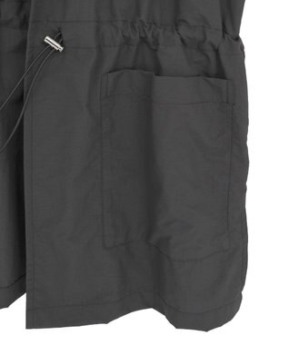 Green Parks ウエストドロストナイロンベスト Charcoal Gray