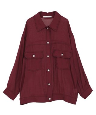 Green Parks ・ＥＬＥＮＣＡＲＥ　ＤＵＥ　カラーステッチシアーＧジャン Bordeaux