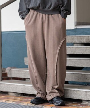 WEGO 【ユニセックス着用ITEM/ウエストゴム/MLサイズ展開】バルーン3Dスウェットパンツ