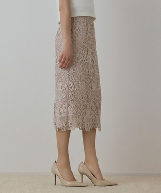 GRACE CONTINENTAL レ－スタイトスカート ベージュ