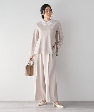 YECCA VECCA メタルベルトワイドパンツ Light Beige