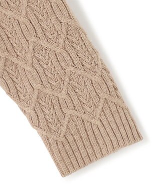 J.PRESS YORK STREET 【WOMEN】ショート ケーブルニット ベージュ系