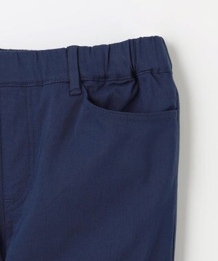 ANY L 【洗濯機可/ウエストゴム/ストレッチ/裏起毛】エブリデイベーシックデイリーパンツ ネイビー