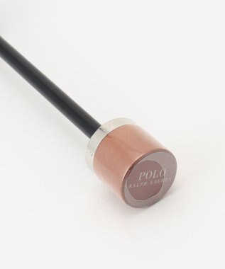 MOONBAT POLO RALPH LAUREN (ポロ ラルフローレン)折りたたみ傘 ワンポイント ストライプ 75デニール 日本製 サックスブルー