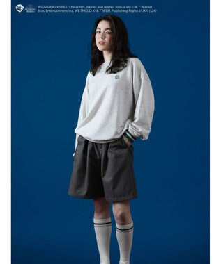 Green Parks ハリーポッター／袖口ライン裏毛プルオーバー Light Gray Mixture