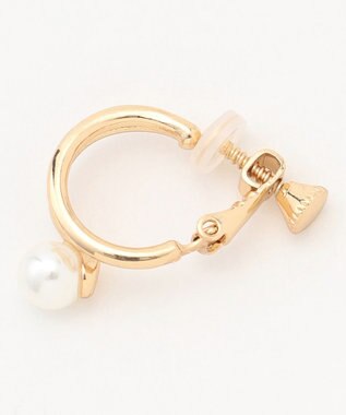 ANY ２連パールフープイヤリング(両耳用) ゴールド