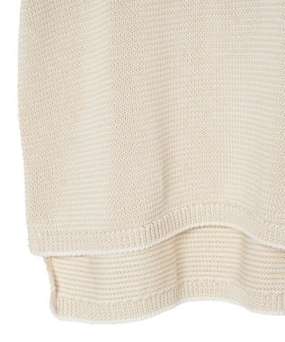 JOSEPH 【洗える】マイクロストライプ　ポロカラーニット Ivory/Quail