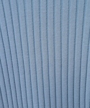 earth music&ecology シアースリーブリブハイネックプルオーバー Sax