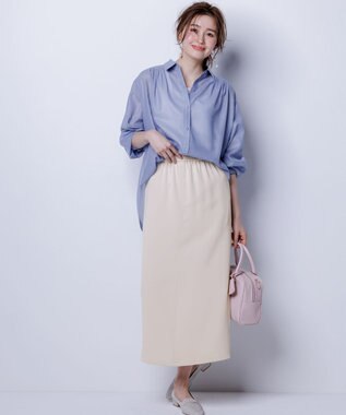 ANY SIS 【洗える】シアーコンビスクエアネック タンクトップ オフ