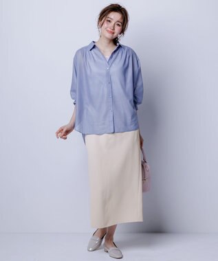 ANY SIS 【洗える】シアーコンビスクエアネック タンクトップ オフ