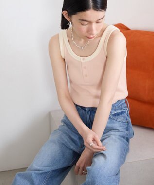 AMERICAN HOLIC ワッフル２ＷＡＹタンクトップ Orange