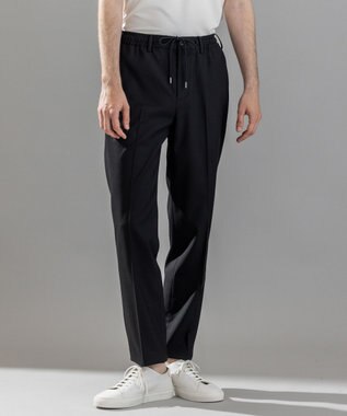 【ストレッチ/ウエストゴム仕様】キャリーマンストレッチ ドロスト付ストレートパンツ / HOVE