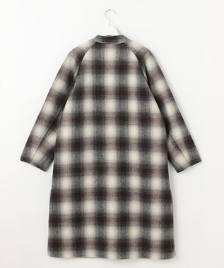 自由区 【リバーシブル】ウールリバー ノーカラーロングコート キャメル系