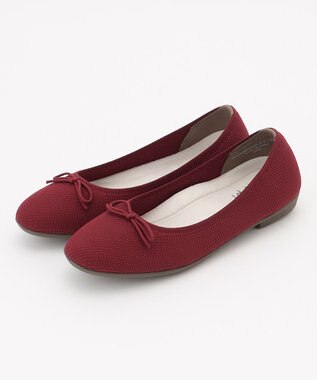 steppi 【洗える/撥水】ラウンド バレエ パンプス ボルドー