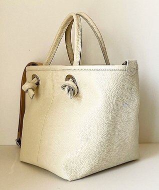 Hekhèr Le Style de Vie 【日本製 / 2WAY】シュリンクレザー ノットハンドバッグ ホワイト