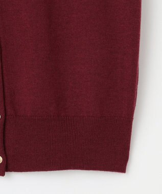 ANY SIS 【ウールブレンドシリーズ】ベーシック カーディガン ボルドー