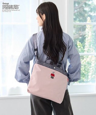 ROOTOTE 8505【ルートート】スヌーピー IP.ミディアム2w.ピーナッツ-1D 02：ピンク