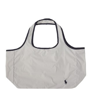 MOONBAT POLO RALPH LAUREN ポロポニー 刺繍 ポーチ付きレインバック ライトグレー
