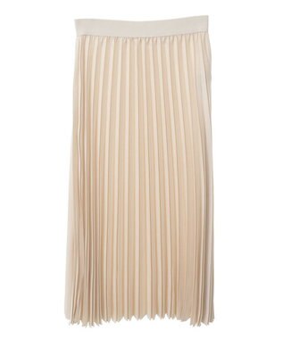 Green Parks 微光沢　プリーツスカート Ivory