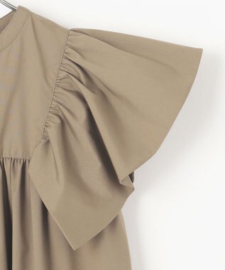 #Newans 【イージーケア】スカラップヘムチュニックブラウス カーキ系