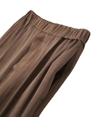 YECCA VECCA ヴィンテージサテンストレートパンツ Brown