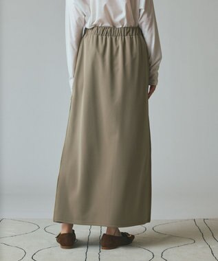 GRACE CONTINENTAL サイドジップスカート カーキ