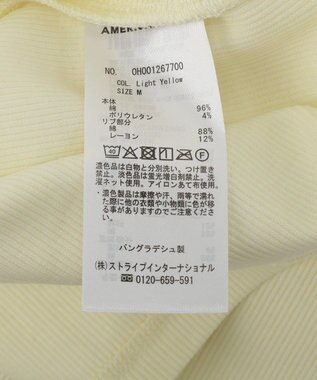 AMERICAN HOLIC バイカラーテレコタンクトップ Light Yellow