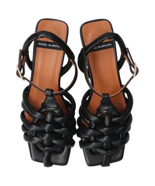 INTER-CHAUSSURES 【ANGEL ALARCON】パフストラップグルカサンダル ブラック
