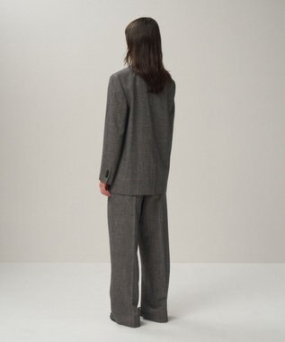 ATON LINEN WOOL TWILL | ダブルジャケット CHECK