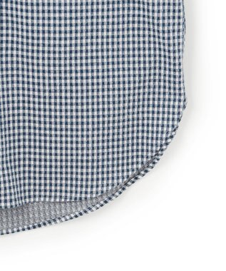 J.PRESS MEN 【KING SIZE】ギンガムチェック コットンネルジャージシャツ ネイビー系3