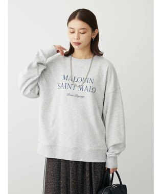 Green Parks アソートロゴ裏毛プルオーバー Light Gray Mixture