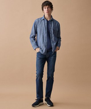 JOSEPH ABBOUD 【キングサイズ・2WAY】 リバーシブルシャツ サックスブルー系