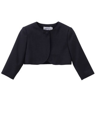 MIKI HOUSE HOT BISCUITS 【95-130cm】ウール素材のボレロ 紺
